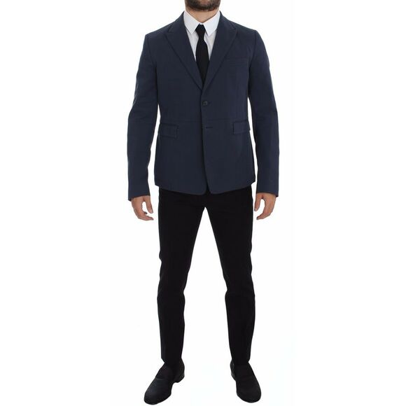 Dolce & Gabbana Blue Cotton Stretch Casual Men's Blazer